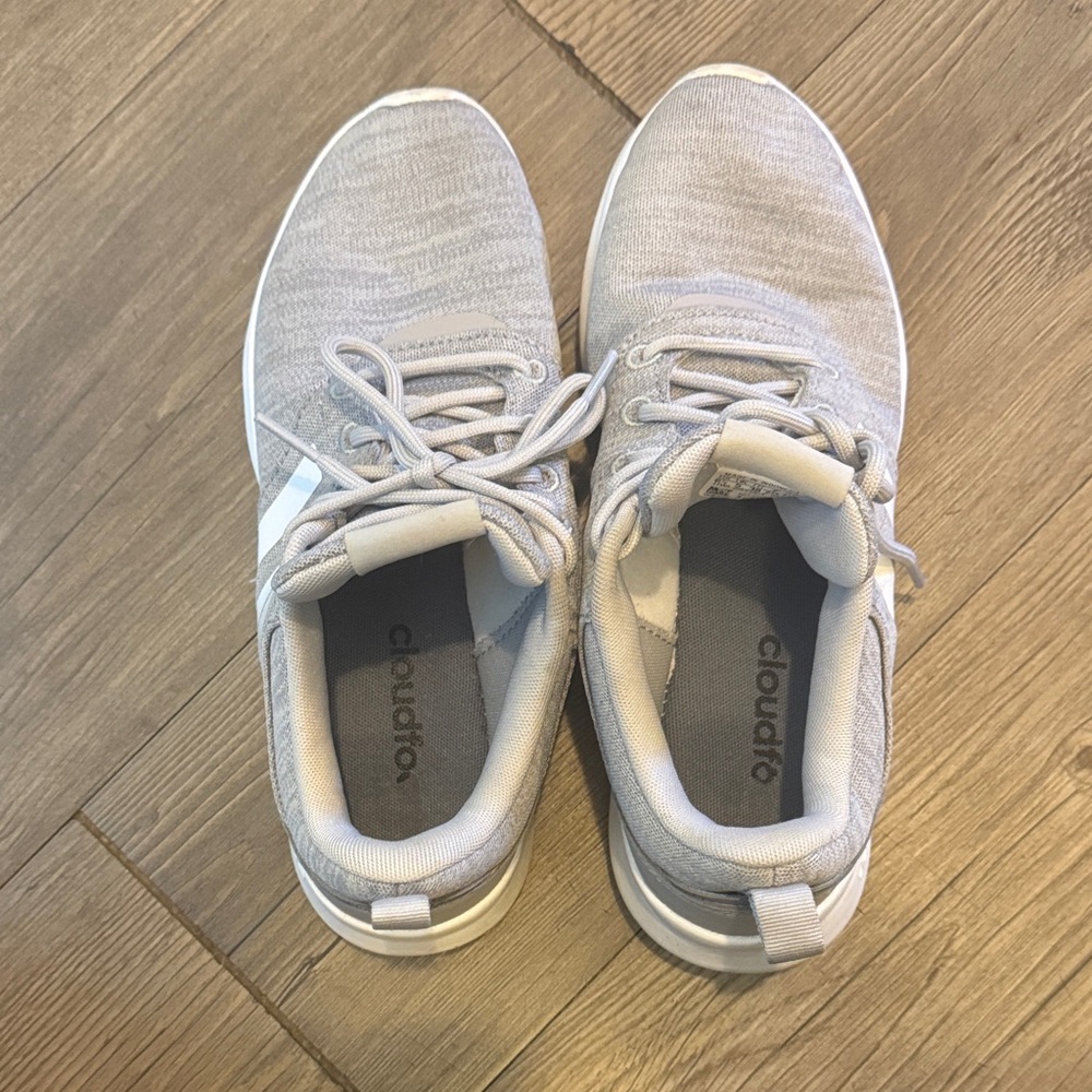 Adidas Womens Light Gray Athletic Shoes - Picture 3 of 4